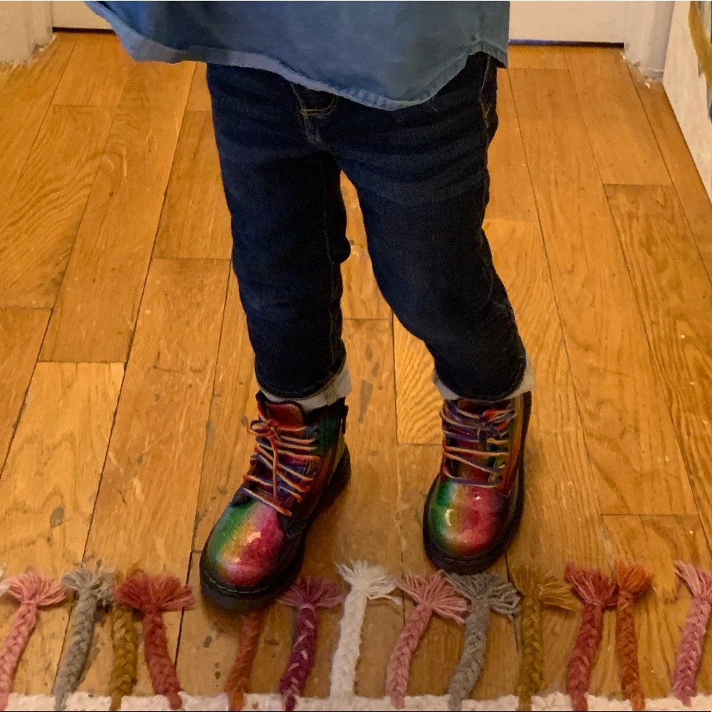 Dr Martens 1460 Rainbow Boots Sz 8 UK 7 RARE